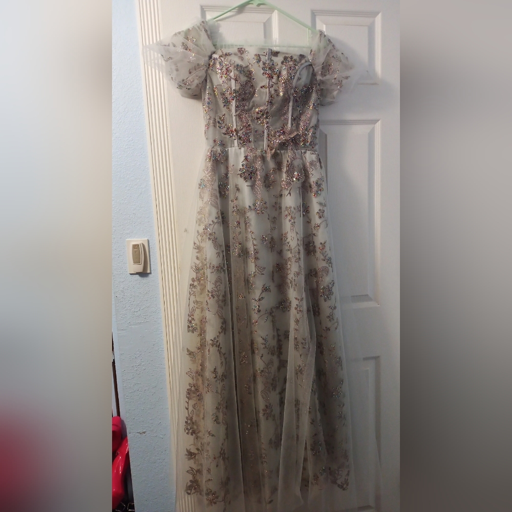 Silver Corset Gown